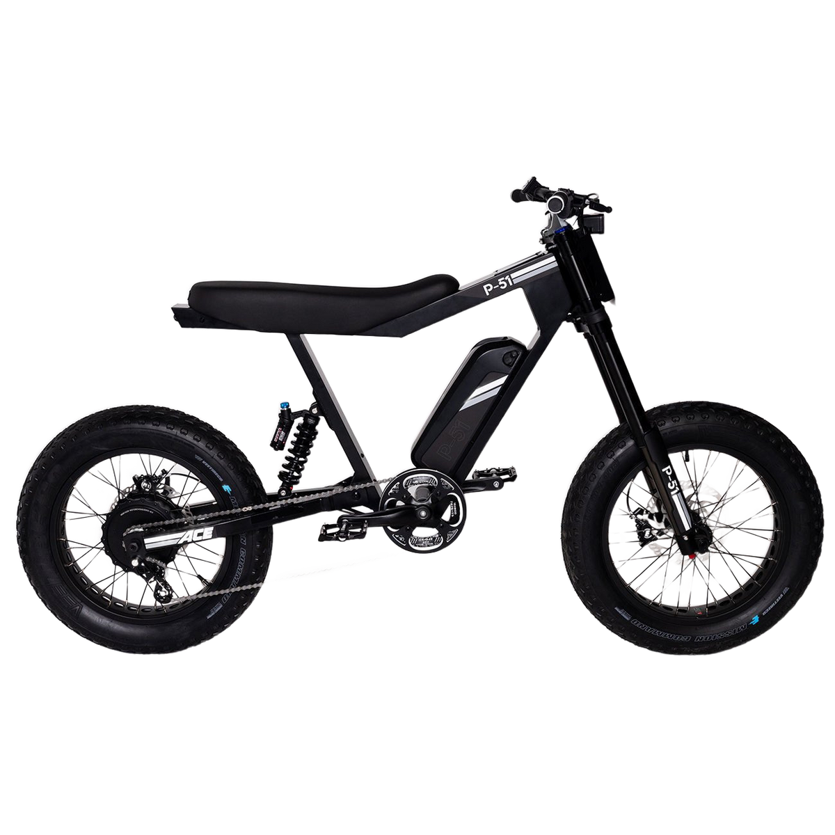 P51 The Ace electric bike, transparent background