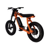 spin-4 P51 The Ranger electric bike in orange, rear left angle