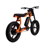 spin-5 P51 The Ranger electric bike in orange, rear right angle