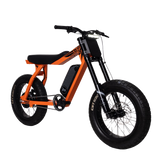 spin-1 P51 The Ranger electric bike in orange, front right angle